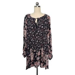 Free People Boho Dress, Sz S, PTP: 19in, L: 31in front, 33in sides